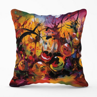 Warren Reed Designer Abstract Halloween Painting Cushions 45Cm X 45Cm from B&Q