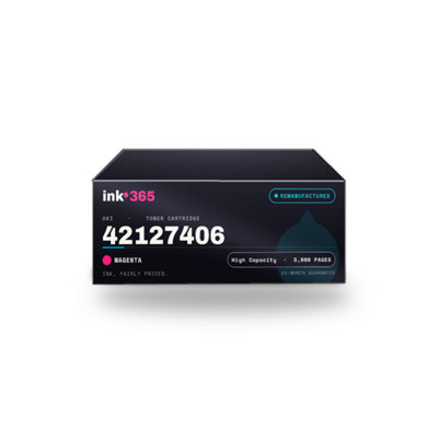 B&Q -  Remanufactured Toner Cartridge Replacement For Oki 42127406 (Magenta)5,000 Pages