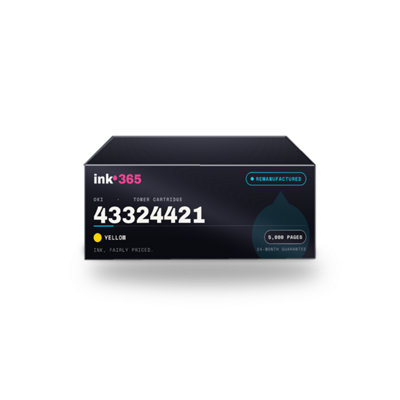 B&Q -  Remanufactured Toner Cartridge Replacement For Oki 43324421 (Yellow)5,000 Pages