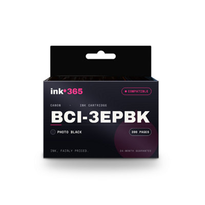 B&Q -  Compatible Ink Cartridge Replacement For Canon Bci-3Epbk (Photo Black)390 Pages