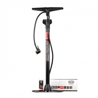 Heyner Bike Pump Bicycle Floor Pump With Gauge, Tyre Pump Multifunctional Air Pump High Pressure 10 Bar/ 140 Psi H216300