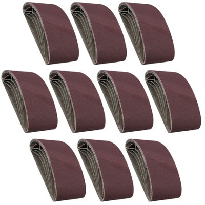 AB Tools 457mm X 75mm Mixed Grit Durable Abrasive Sanding Power File Belts Sander 50Pk from B&Q