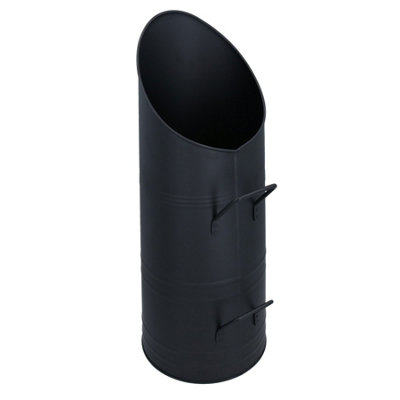 AB Tools Coal Hod Scuttle Black Metal Bin Coal Carrier Fire Log Burner 56 X 25Cm Fireplace from B&Q