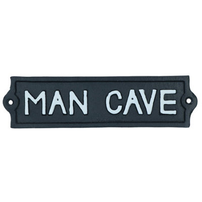 AB Tools Man Cave Cast Iron Sign Plaque Wall Fence Gate Post House Workshop Garage from B&Q