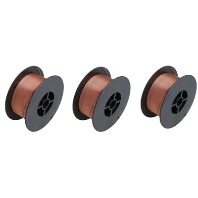 AB Tools 0.6mm Mild Steel Mig Welder Welding Wire Spool Gas Argon Co2 1.0Kg Reel 3Pk from B&Q