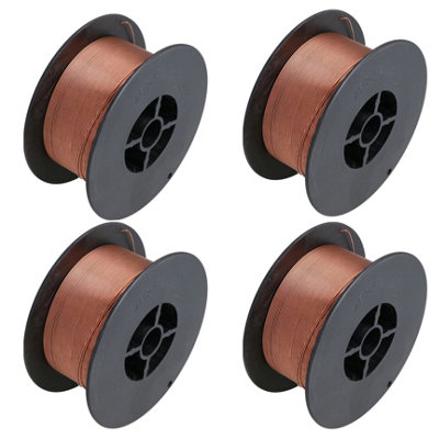 AB Tools 0.6mm Mild Steel Mig Welder Welding Wire Spool Gas Argon Co2 1.0Kg Reel 4Pk from B&Q