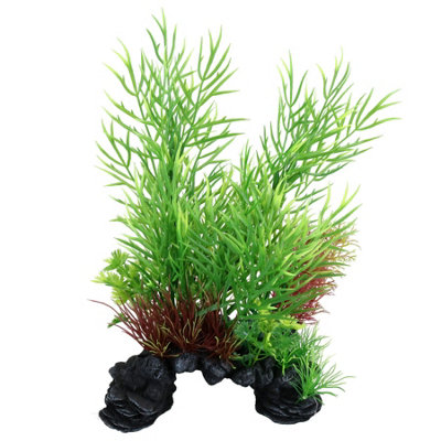 AB Tools Natural Look Aquatic Aquarium Fish Tank Deco Plant Rock Ceratopteris from B&Q
