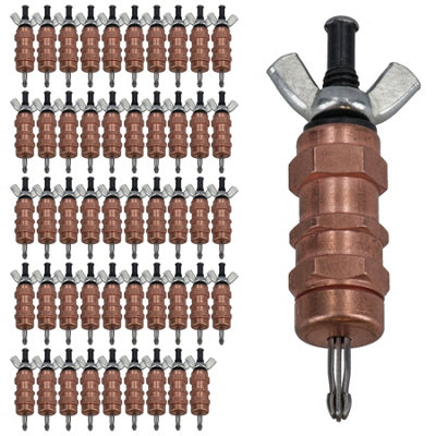 AB Tools 1/8In. Manual Cleco Wing Nut Style Temporary Fastener Sheet Metal Grip Pin 50Pk from B&Q