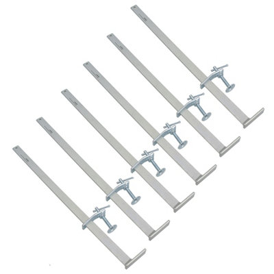 AB Tools 560mm Brick Laying Sliding Profile Clamp Holder Fastener Corner Wall Clamps 6Pc from B&Q