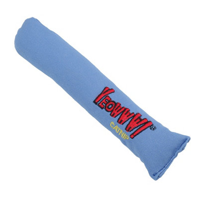 AB Tools 1Pk Yeow Interactive Cat Kitten Blue Cigar With Catnip Cat Play Toy Cat Gift from B&Q