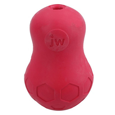 AB Tools Medium Rubber Red Tumble Tease Dog Interactive Play Treat Fillable Toy Gift from B&Q