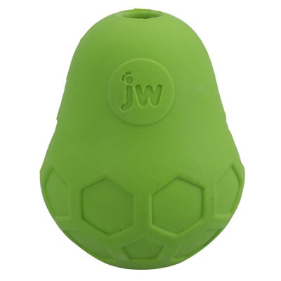 AB Tools Small Rubber Green Tumble Tease Dog Interactive Play Treat Fillable Toy Gift from B&Q