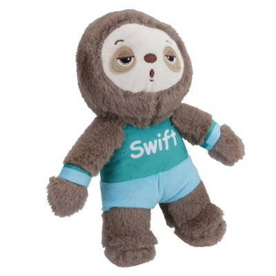 B&Q -  Plush Soft Sporty Sloth Swift Dog Toy Cuddly Play Toy Gift With Squeak