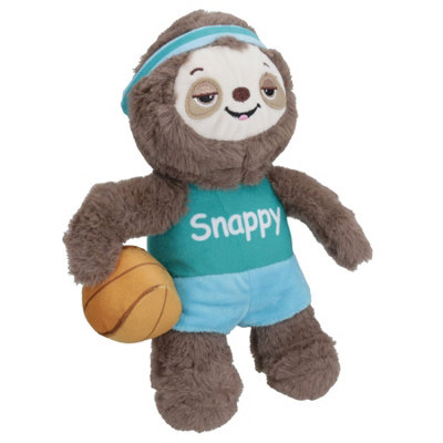 Ab Tools Plush Soft Sporty Sloth Snappy Dog Toy Cuddly Play Toy Gift With Squeak Small