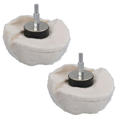 AB Tools Dome Domed Final Finishing Polishing Mop 110mm Wide Soft Grade Cotton 2Pk from B&Q