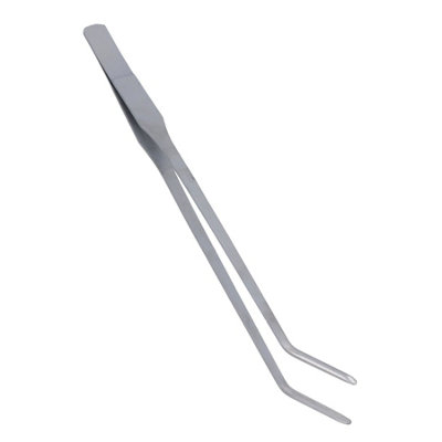 B&Q -  27Cm Long Curved Plant Tweezers Aquarium Fish Tank Aqua Cleaning Tool