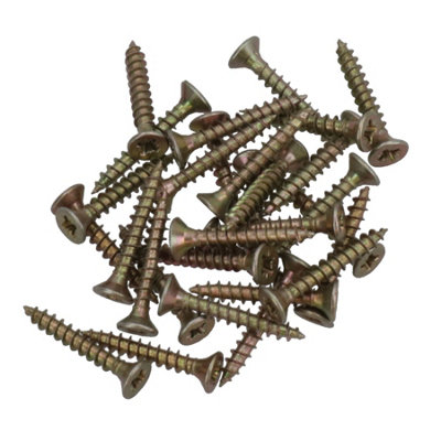 AB Tools 3mm X 20mm Countersunk Wood Chipboard Screw Fasteners Pz1 Drive 30Pc from B&Q