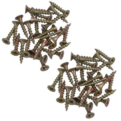 AB Tools 3.5mm X 20mm Countersunk Wood Chipboard Screw Fasteners Pz2 Drive 52Pc from B&Q