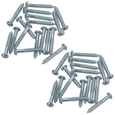 AB Tools Ph2 Dome Headed Phillips Wood Screws 4mm X 25mm Fastener Fixings 32Pc from B&Q
