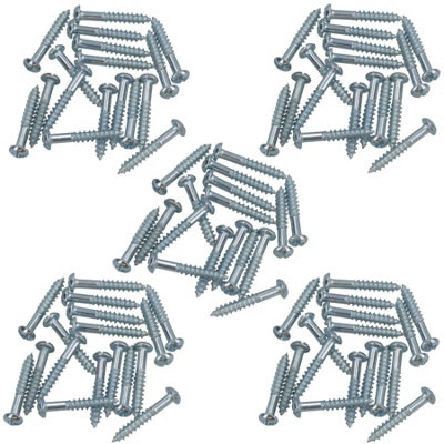 AB Tools Ph2 Dome Headed Phillips Wood Screws 4mm X 25mm Fastener Fixings 80Pc from B&Q