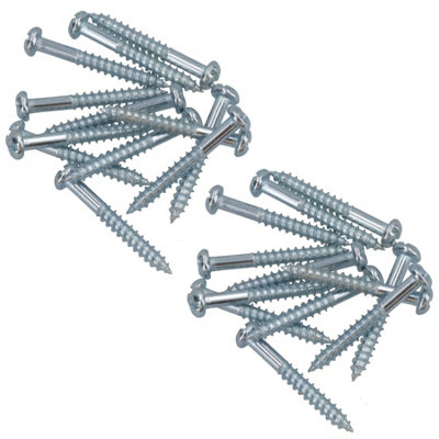 AB Tools Ph2 Dome Headed Phillips Wood Screws 4mm X 30mm Fastener Fixings 24Pc from B&Q