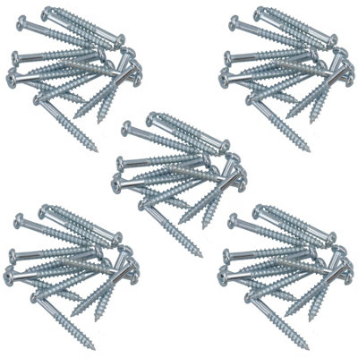 AB Tools Ph2 Dome Headed Phillips Wood Screws 4mm X 30mm Fastener Fixings 60Pc from B&Q