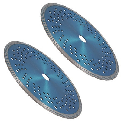 AB Tools 9In / 230mm Dry And Wet Turbo Cutting Disc Porcelain Ceramic Granite Marble 2Pk from B&Q