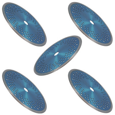 AB Tools 9In / 230mm Dry And Wet Turbo Cutting Disc Porcelain Ceramic Granite Marble 5Pk from B&Q