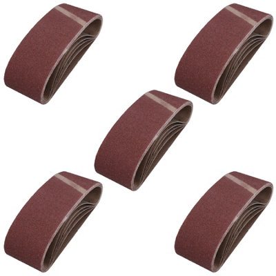 AB Tools 75mm X 457mm 40 Grit Coarse Abrasive Sanding Belt Sander Discs 25 Pack from B&Q