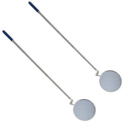 AB Tools Telescopic Inspection Round Circular Mirror 85mm Extends 280880mm 2Pc from B&Q