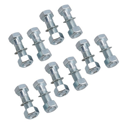 AB Tools M16 (16mm) X 55mm High Tensile Tow Bar Ball Fixing Bolts Washers + Nuts 10 Pack from B&Q