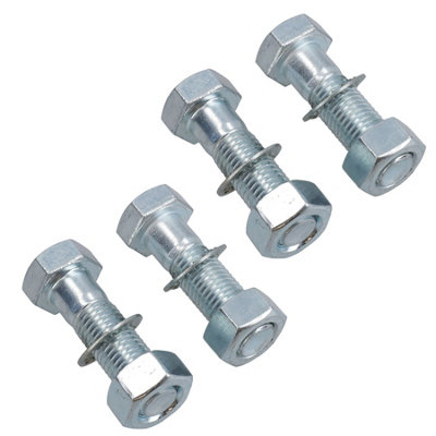 AB Tools M16 (16mm) X 55mm High Tensile Tow Bar Ball Fixing Bolts Washers + Nuts 4 Pack from B&Q