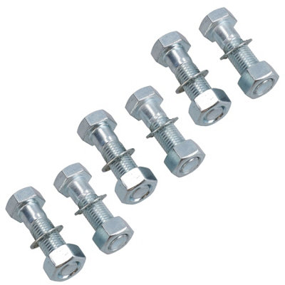 AB Tools M16 (16mm) X 55mm High Tensile Tow Bar Ball Fixing Bolts Washers + Nuts 6 Pack from B&Q