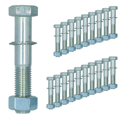 AB Tools M16 (16mm) X 90mm High Tensile Tow Bar Ball Fixing Bolts Washers + Nuts 20 Pack from B&Q