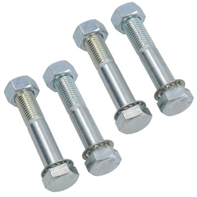 AB Tools M16 (16mm) X 90mm High Tensile Tow Bar Ball Fixing Bolts Washers + Nuts 4 Pack from B&Q