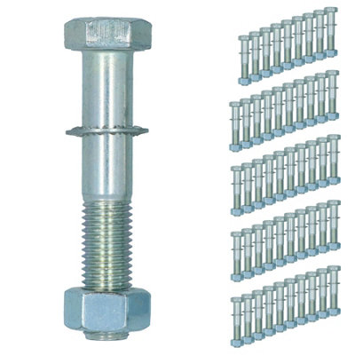 AB Tools M16 (16mm) X 90mm High Tensile Tow Bar Ball Fixing Bolts Washers + Nuts 50 Pack from B&Q