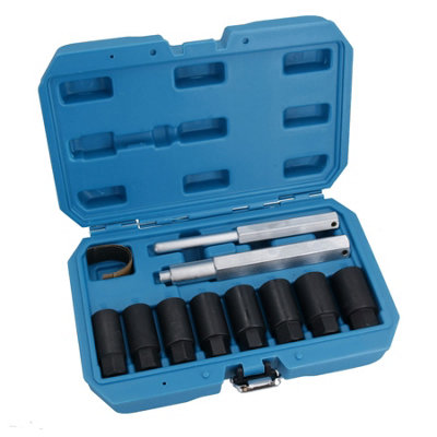 Ab Tools Metric Locking Wheel Nut Impact Sockets Remover Removal 18Mm - 25Mm 10Pc