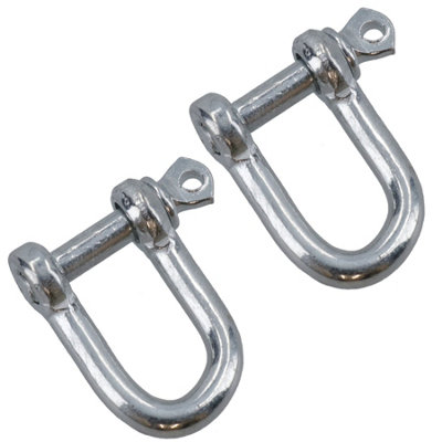 AB Tools 5mm Galvanised Steel Dee D Shackle Chain Link Fastener Rigging Shackles 2Pc from B&Q