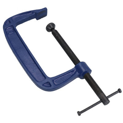 AB Tools 6 Inch (150mm) Cast Iron Screw G Clamp Fastener Holder Support Vice Clamping 1Pc from B&Q