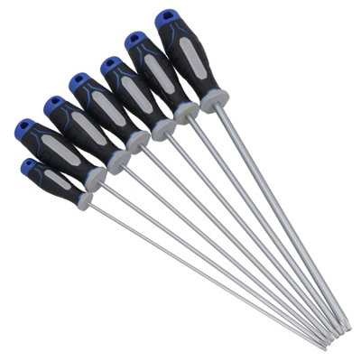Ab Tools 6Pc Extra Long Tamper Proof Torx Star Screwdriver Set T10 - T30 250Mm Blade