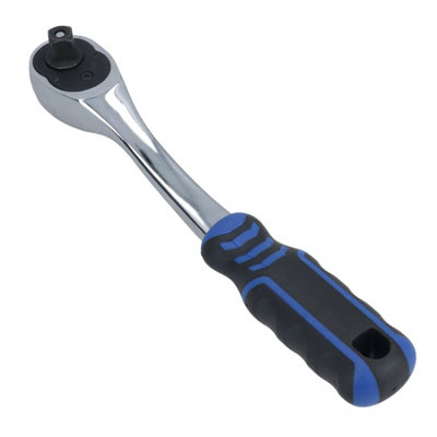 AB Tools 3/8In Drive Ratchet With Curved Rubber Grip Handle 90 Teeth Quick Release from B&Q