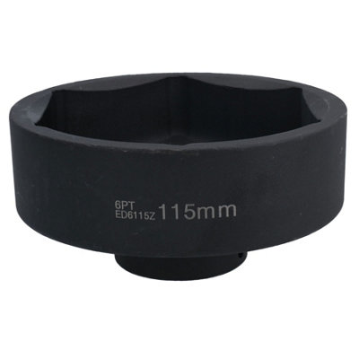 B&Q -  115mm 1In Drive Deep Metric Impact Impacted Socket 6 Sided Point Single Hex - Image 3