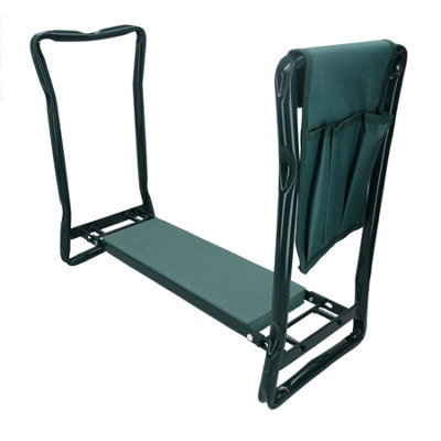 AB Tools Folding Portable Garden Gardening Kneeler Padded Chair Stool Seat With Tool Bag from B&Q