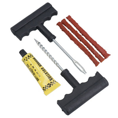 AB Tools Emergency Tyre Tire Puncture Repair Kit For Bikes Cars Vans Tubeless Tyres 6Pc