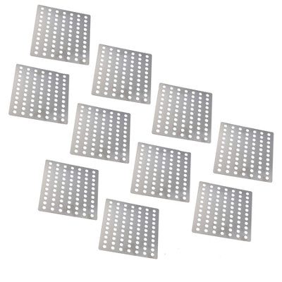 AB Tools Stainless Steel Flat Drain Guard Cover Plate Grid 150mm X 150mm Rustproof 10Pc from B&Q
