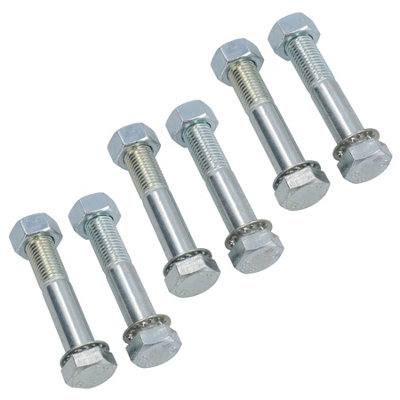 AB Tools M16 (16mm) X 90mm High Tensile Tow Bar Ball Fixing Bolts Washers + Nuts 6 Pack from B&Q