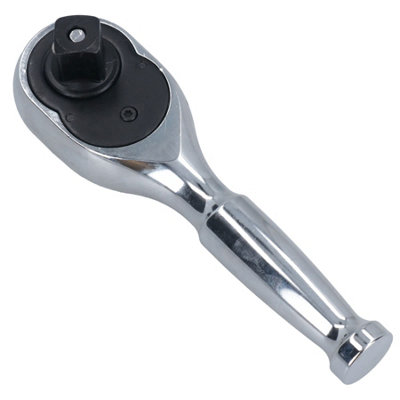 B&Q -  1/2In Drive Stubby Headed Ratchet Socket Driver 90 Teeth Quick Rel Reversible