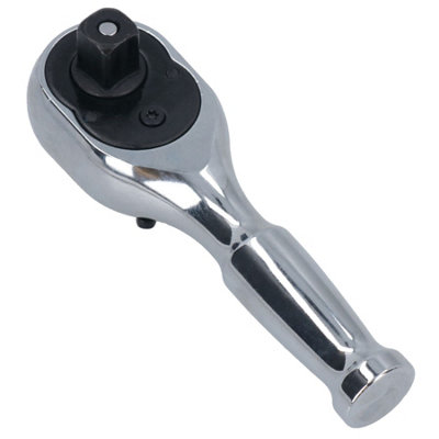 Ab Tools 3/8In Drive Stubby Headed Ratchet Socket Driver 90 Teeth Quick Rel Reversible Size 4 B&Q