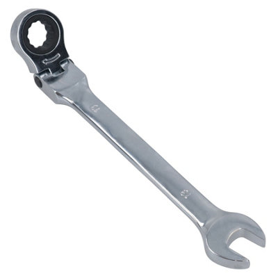 AB Tools 13mm Flexible Headed Ratchet Spanner Wrench Lockable Head 72 Teeth Bi-Hex from B&Q