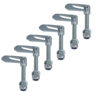 AB Tools Antiluce Drop Catch Anti-Luce Fasteners M12 X 75mm Tail Gate Trailers Gates 6Pc from B&Q